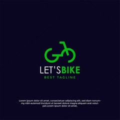 Bicycle logo design template, bike community logo design