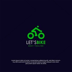 Bicycle logo design template, bike community logo design