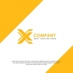 Modern X Letter Logo Template vector icon design