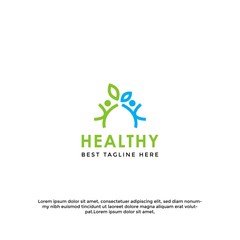 modern healthy icon logo template