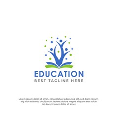 Modern Education icon Logo template