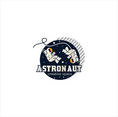 Astronaut Logo design inspiration, Space Logo Icon Vector Illustrations, cosmonaut Logo Design Template	
