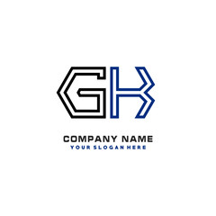 initials GK logo template vector. modern abstract initials logo shaped lines,