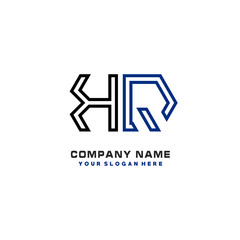 initials KQ logo template vector. modern abstract initials logo shaped lines,