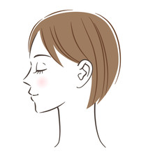 女性の横顔