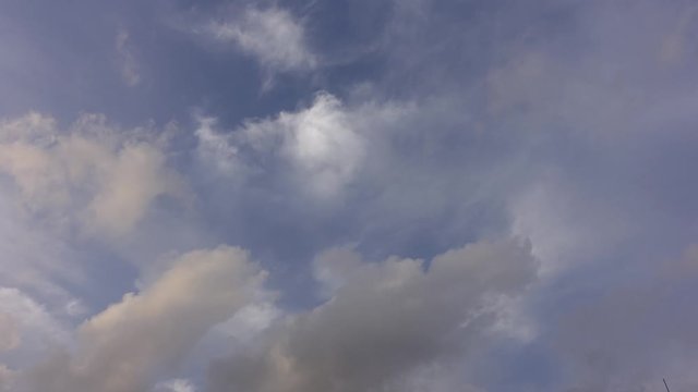 Sky Clouds Timelapse whithe clouds and blue indaco sky 4k 30fps
