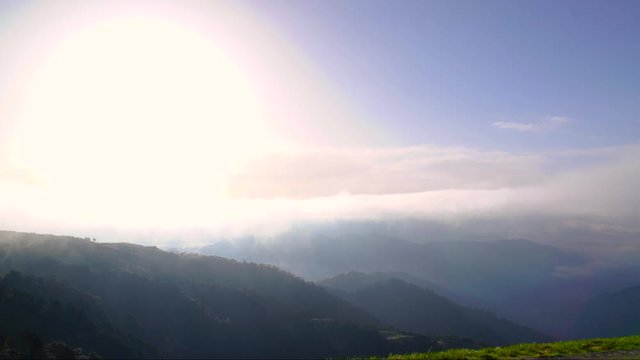 timelapse of cloudy sky on the mountain.
