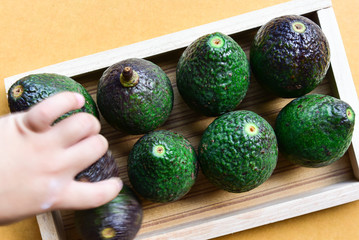 Fresh avocado on the market