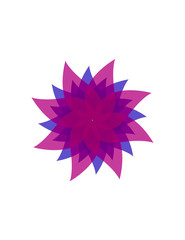 Illustration Flower design. Repeating color Patel elements