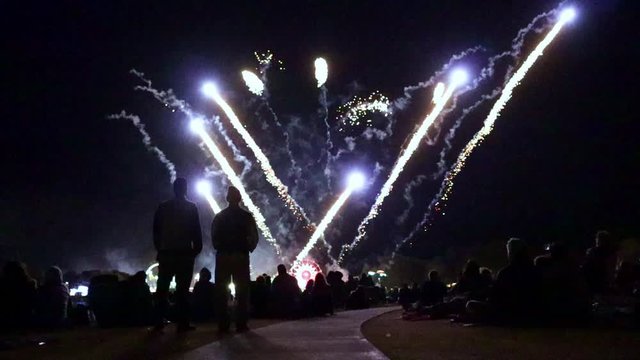 Large fireworks display at county fair