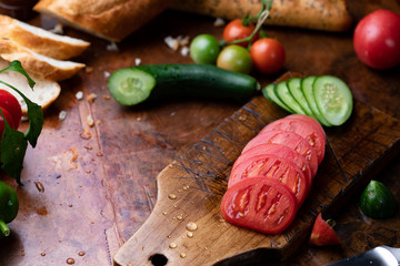 サンドイッチ作りの様子