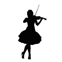 Violinist Silhouette