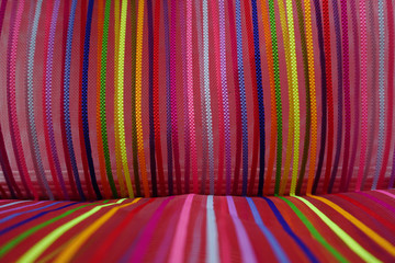 Seamless rainbow curved stripes color line art  background