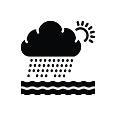 Black solid icon for heavily 