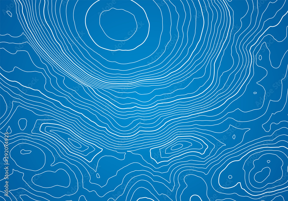 Poster Abstract topographic map background with height lines