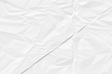 crumpled white paper background close up