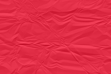 Fototapeta premium crumpled red paper background close up