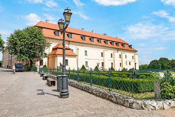 NIEPOLOMICE,POLAND - JULY 12, 2019: The royal castle and beautiful gardens