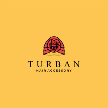 red turban and hair accessories logo