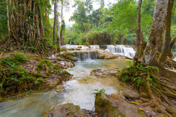 Tad Kuang Si, A great waterfall in Laung Prabang ,Laos