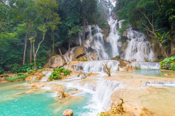 Tad Kuang Si, A great waterfall in Laung Prabang ,Laos