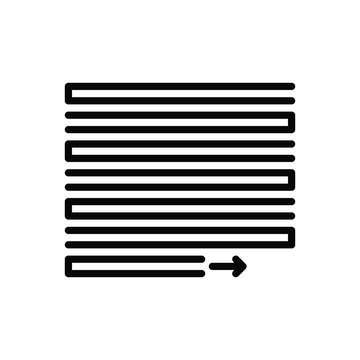 Black line icon for justify vindicate 