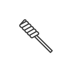Swirl lollipop candy line icon. linear style sign for mobile concept and web design. Twisted lollipop stick outline vector icon. Symbol, logo illustration. Vector graphics
