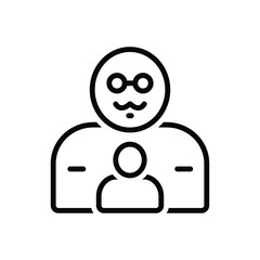 Black line icon for father pop