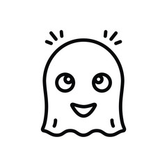 Black line icon for ghost 