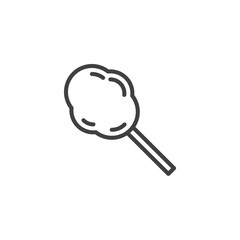 Lollipop candy line icon. linear style sign for mobile concept and web design. Candy on stick outline vector icon. Symbol, logo illustration. Vector graphics