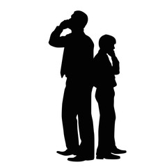 Father and Son Silhouette