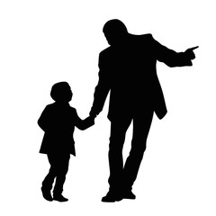 Father and Son Silhouette