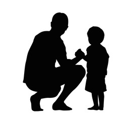 Father and Son Silhouette