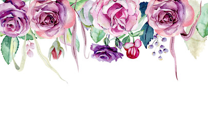 Arrangements with roses.