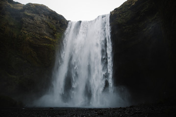 waterfall in mountains