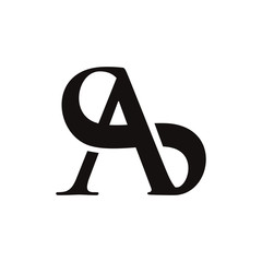 Elegant initial/monogram SA or AS logo design inspiration