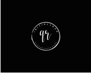 Fototapeta premium QR Initial handwriting logo vector