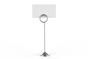 blank metal card holders isolated on white background. 3d illustration