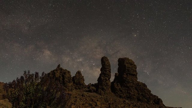 Milkyway above the top of the island of La Palme