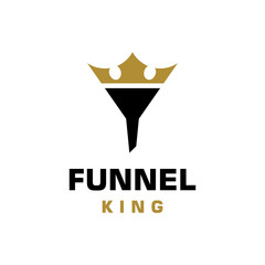 simple and modern funnel king logo design inspiration