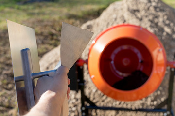 Electric cement mixer