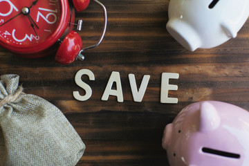 The save word on old wood.