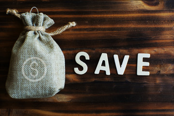 The save word on old wood.