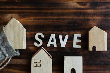 The save word on old wood.