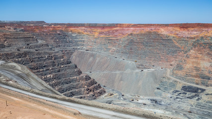 The Kalgoorlie Super Pit, one of the largest gold mines in the World. Gold was discovered in...
