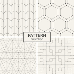 Set of four seamless patterns.