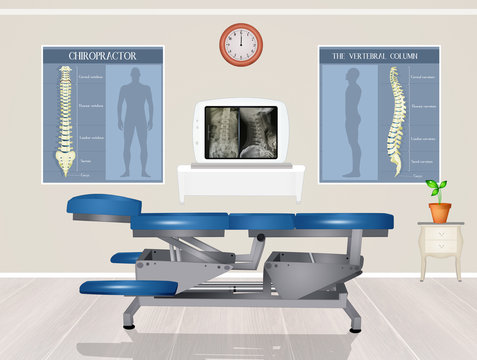illustration of chiropractic study