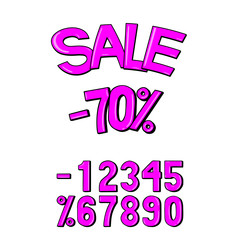 Sale text constructor in comic style. Vector illustration