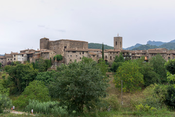 Fototapeta na wymiar Santa Pau, Girona. Medieval villlage in Catalonia.
