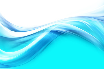 Abstract flow blue waves background